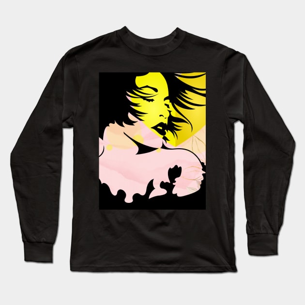 women Art Long Sleeve T-Shirt by Sailakshmi Arts